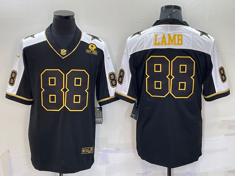 Men's Dallas Cowboys CeeDee Lamb #88 Black Jersey